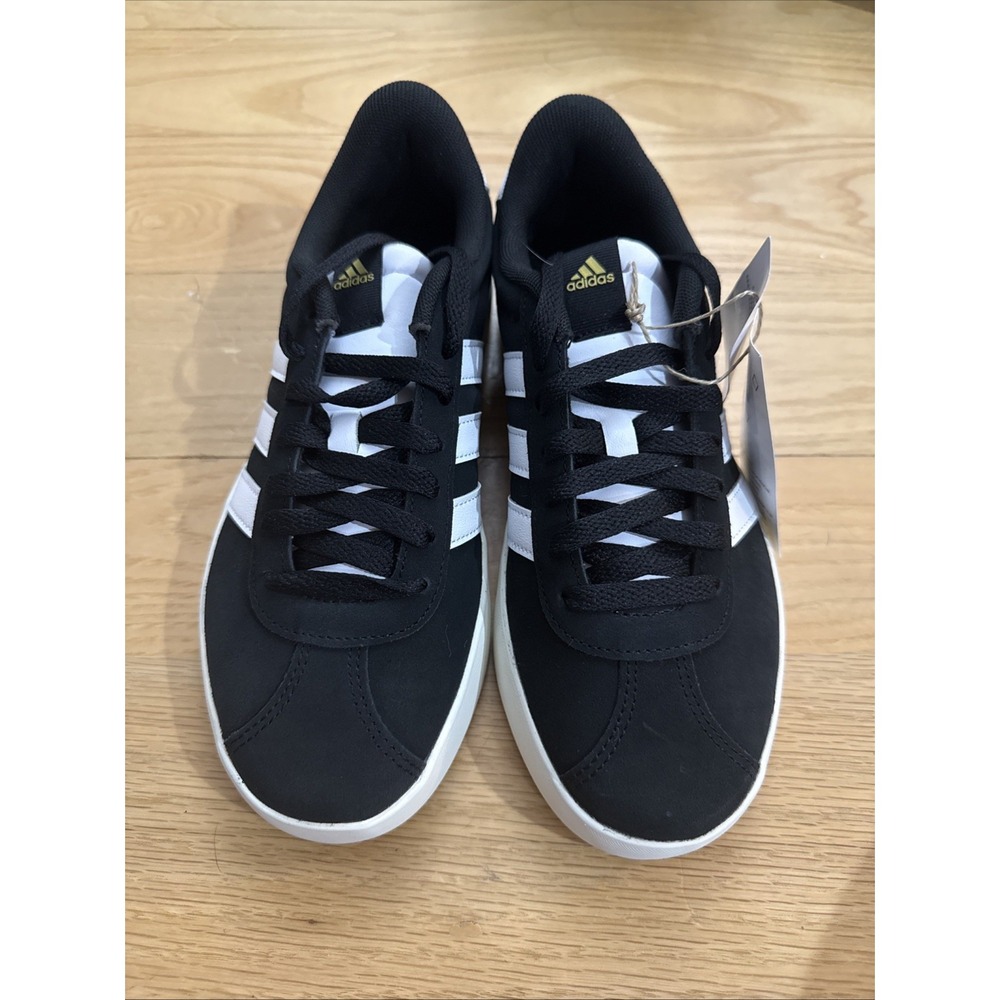 Adidas VL Court 3.0 Black White Sneakers Womens 7.5 UK 6 ID6279